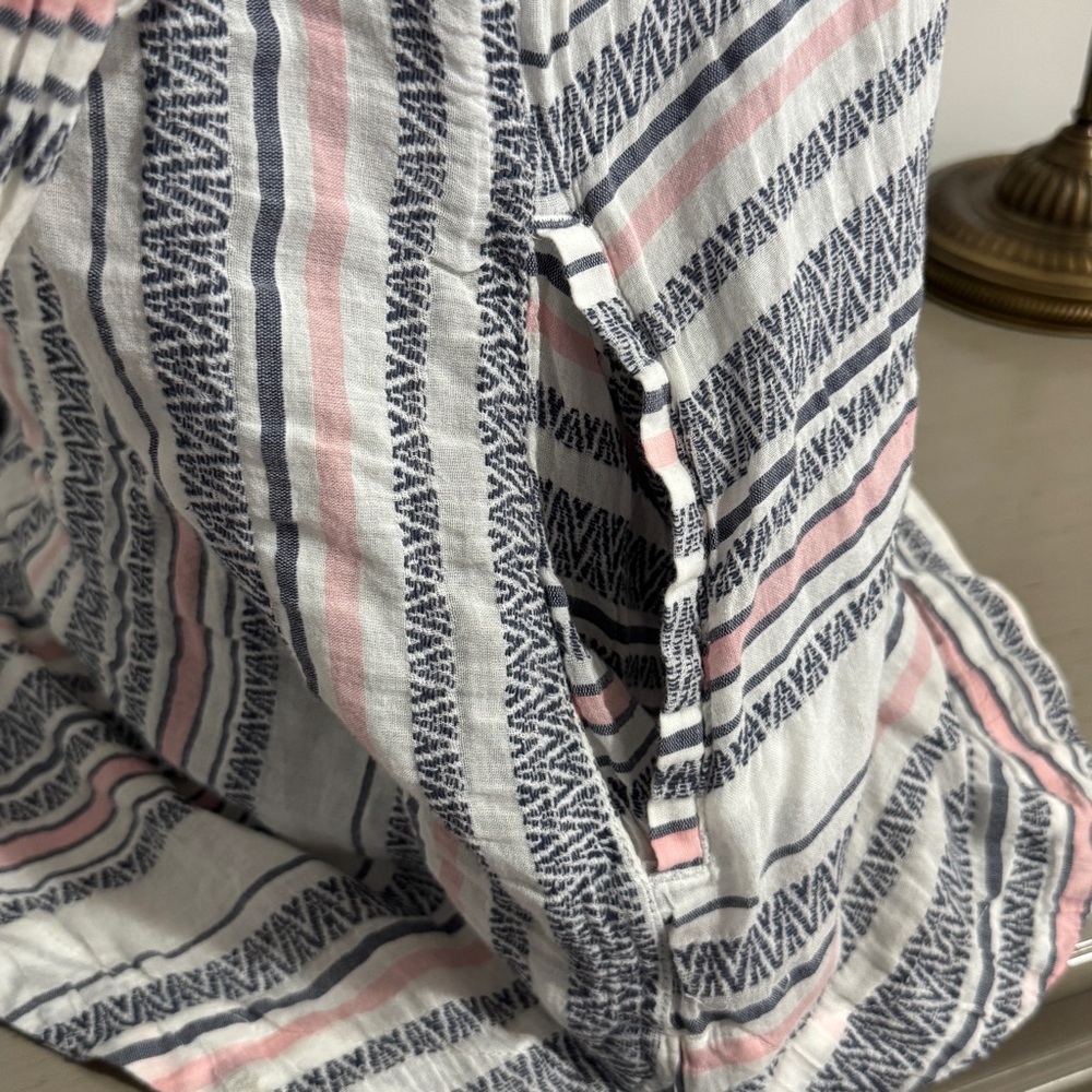 Columbia Button Henley Sz L Aztec Striped Outdoor Boho Western Y2K Gauze - Picture 7 of 10